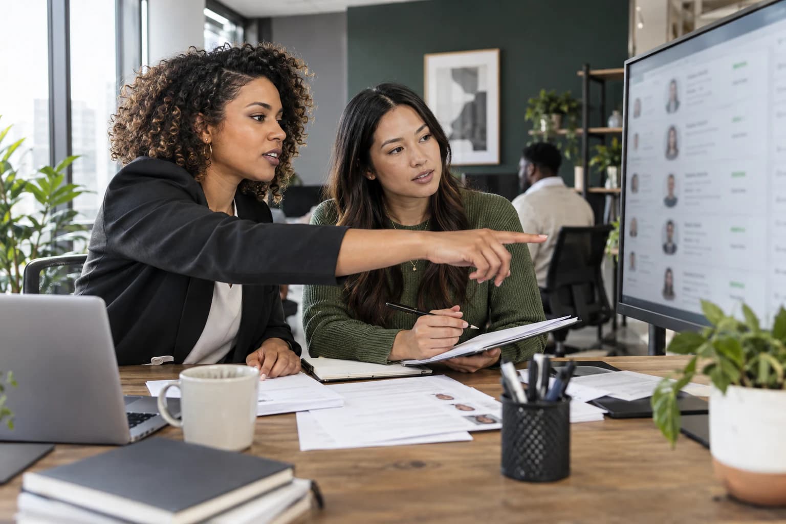 Recruiting team matching candidate profiles to active roles