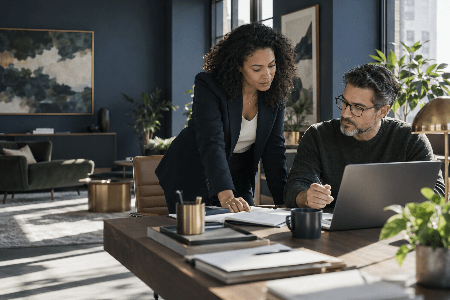 Recruiting operations professionals reviewing a candidate workflow