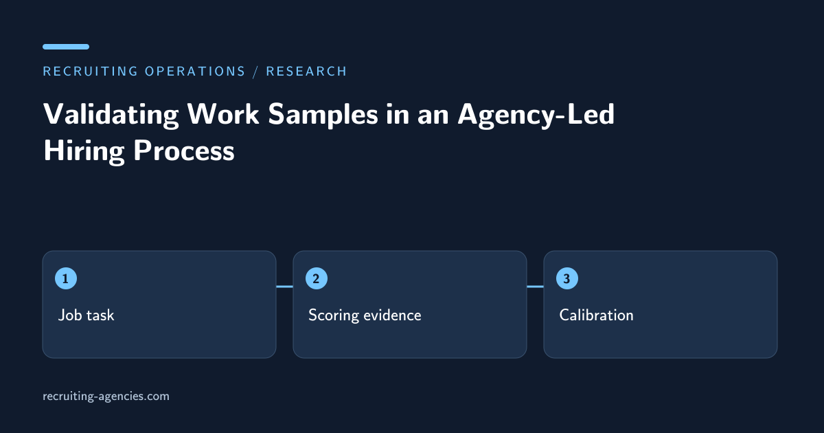 Job task, Scoring evidence, Calibration: Validating Work Samples in an Agency-Led Hiring Process